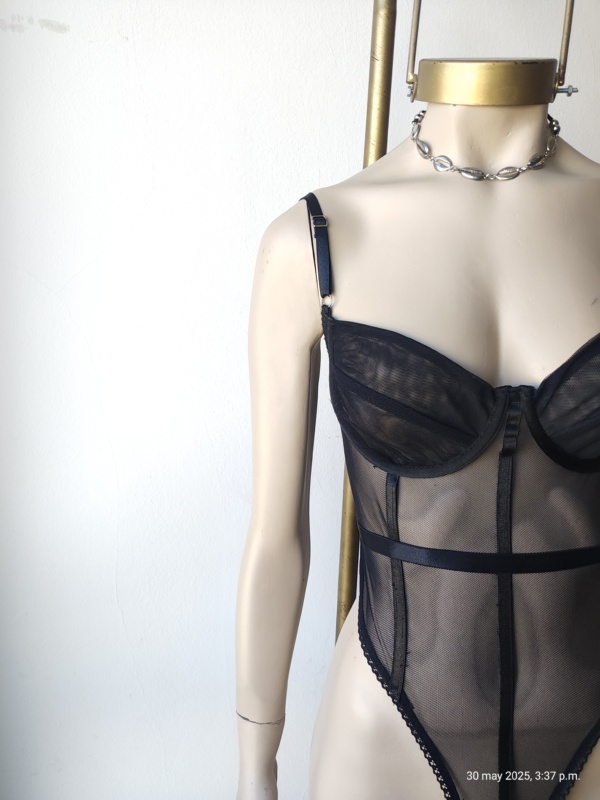 Body de microtul Negro - KATE - Image 3
