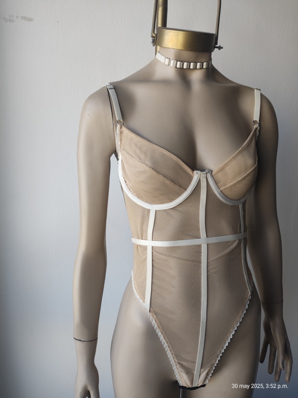 Body de microtul Nude - VAINILLA