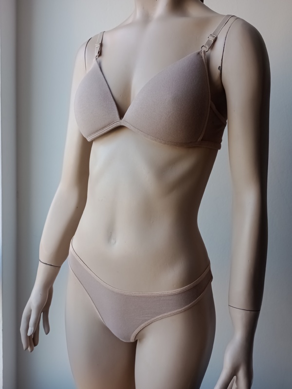 Conjunto triangulo soft de algodón - Nude
