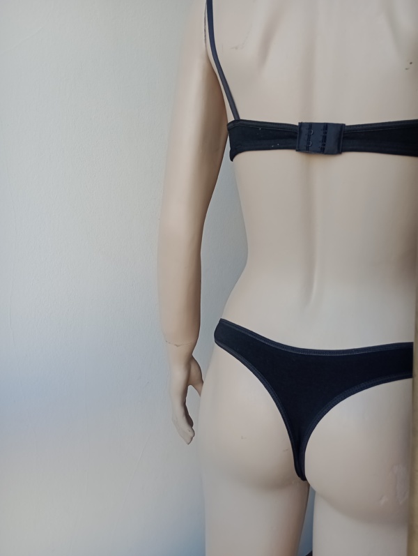 Conjunto triangulo soft de algodón – Negro - Image 2