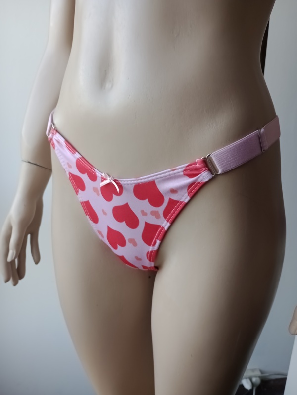 Bombi tela de bikini - Estampa corazones